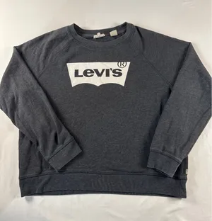 Levi's Classic Black Crewneck Sweatshirt - Size Large, Made thumbnail 1