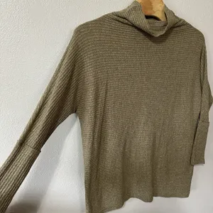 We The‎ Free People Kitty Waffle Thermal Knit Tunic Dress Sweater Green Sz Large thumbnail 3