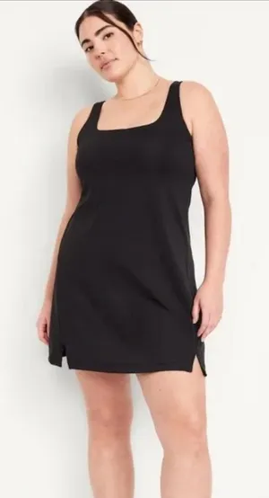 Old Navy power soft active dress Chic Black Sleeveless large thumbnail 1