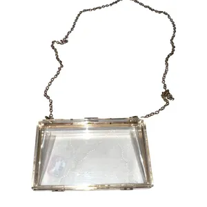 Clear and gold acrylic purse! Super cool! Gold thumbnail 8
