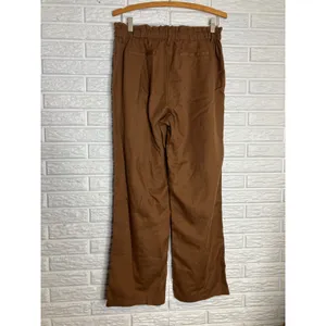 Gap‎ Wide Leg Pants Womens M Brown Excellent Cotton Lyocell Paperbag Waist thumbnail 4