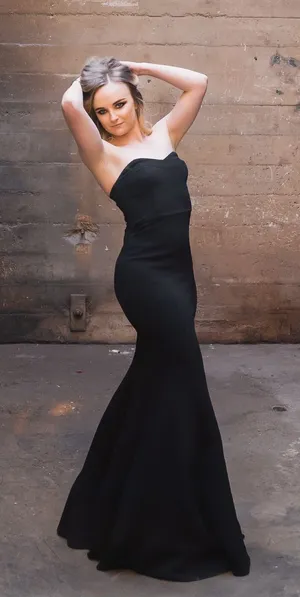 Teeze Me Black Strapless Mermaid Dress thumbnail 1