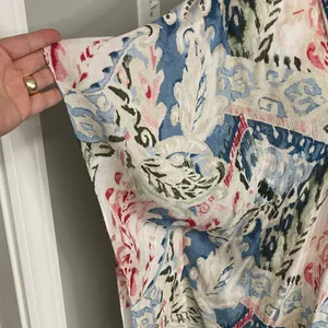 Chicos Floral crochet tassel loose cardigan shawl lightweight colorful S/M thumbnail 3