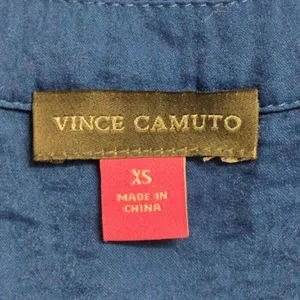 NWT Vince Camuto Sapphire Blue Cobalt V Neck Sleeveless Polyester Blouse Size XL thumbnail 3