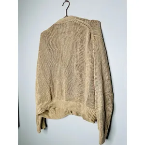 POLO RALPH LAUREN Brown Linen Knit Button Front Cardigan Sweater Size Large thumbnail 5