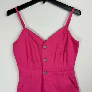 NWT Day + Moon Pink Denim Romper Button Front One Piece Size M thumbnail 5