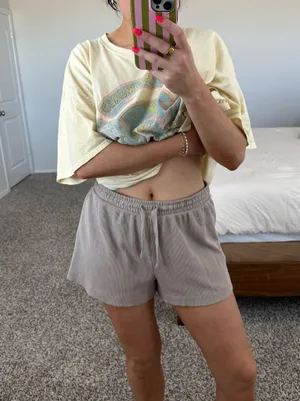 H&M waffle knit shorts thumbnail 1