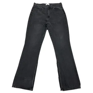PISTOLA Alexa High Rise Flare‎ Jeans 28" Black Split Hem Goth Grunge Minimalist thumbnail 3