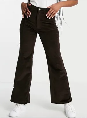 & Other Stories Paris Atelier Dark Brown Corduroy Wide Leg Pants US 4 thumbnail 1