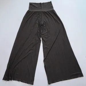 Nic+Zoe Palazzo Pants Womens M Brown Wide Leg High Waist Flowy Minimalist Luxury thumbnail 2