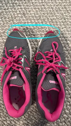 New Balance Women's Charcoal and Hot Pink Ribbon Awareness Running Sneakers thumbnail 6