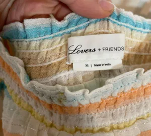 Lovers + Friends Tiered Ruffle Striped Mini Dress thumbnail 10