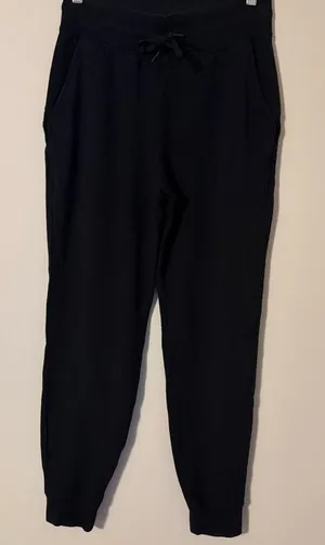 Lululemon Warm Down High Rise‎ Jogger Modal Black Stretchy Loungewear Sz 6 thumbnail 1