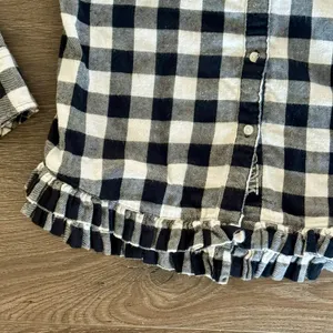 Y2K Victoria’s Secret Pink Buffalo Check Plaid Flannel Shirt XS/S Ruffle Cowgirl thumbnail 3