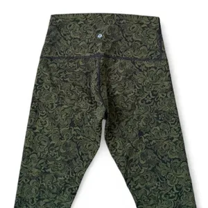 Lululemon Wunder Under Hi-Rise Pencil Lace Brave Olive Black pants leggings 31” thumbnail 2