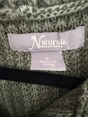 Natural reflection size medium thermal green hoodie fall thumbnail 2