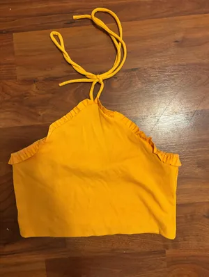 ZARA Crop Halter Top  thumbnail 1