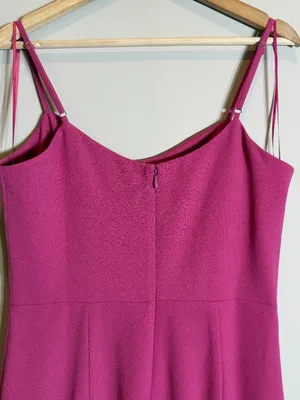 Dress The Population Mira Ruffle Mini Dress Womens Medium Hibiscus Pink Cocktail thumbnail 11