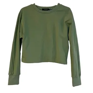 Zesica Women’s Green Cropped Sweatshirt Medium thumbnail 1