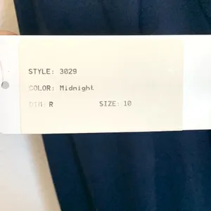 NWT Dessy Collection Diamond Cutout Back Trumpet‎ Gown Slit in Midnight Navy thumbnail 7