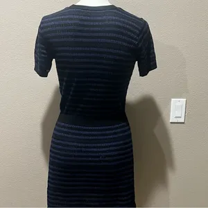 Zara knit striped jersey dress thumbnail 7