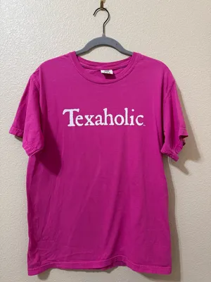 Comfort Colors "Texaholic" Pink Graphic Tee - Size M thumbnail 1