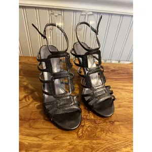 Ragazza Metallic Cage Ankle Strap Stiletto Heels Sandals Women's Size 7.5 thumbnail 10