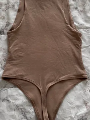 Aritzia The Group Babaton Sleeveless high Neck Bodysuit in Taupe, size XS casual thumbnail 7