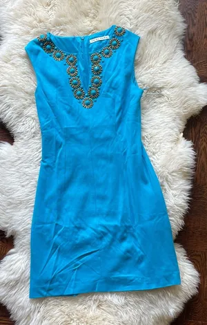 Trina Turk Cerulean knit Dress Embellished thumbnail 1