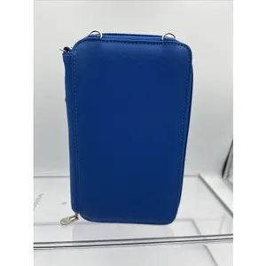 Blue Crossbody Wallet Purse Phone Holder RFID Zipper Credit Card Money NWOT thumbnail 4