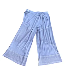 POL Purple Patchwork Wide Leg Lounge Pants Lavender Knit TKP20 Size M/L Boho thumbnail 4