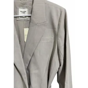 Abercrombie & Fitch Belted Blazer Tan Greige Mini Dress‎ Women's Size Large Tall thumbnail 10