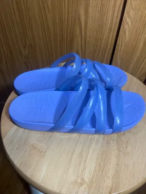 CROCS Periwinkle Blue Multi-Strap Slide Sandals thumbnail 4