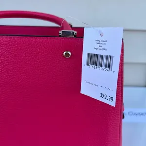Kate Spade New York Bright Rose Leila Medium Triple Compartment Satchel Purse thumbnail 5