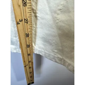 Zara High Rise Wide Leg Jeans Womens 8 Cream Off White Textured‎ Clean Girl thumbnail 5