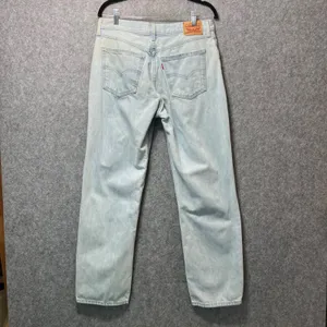 Levi's Low Pro Straight Jeans 29 Light‎ Wash Distressed Ripped Knee Y2K Style thumbnail 6