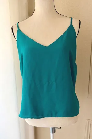 Society + Stitch Teal Green V-Neck Cami Tank Top Adjustable Straps Size M‎ thumbnail 1