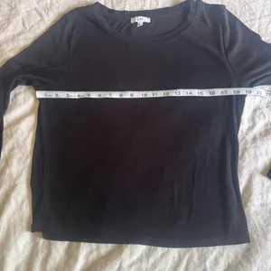 French La Halle Black Ribbed Crewneck Long Sleeve Basic Shirt Size Large thumbnail 3
