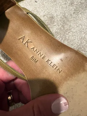 Anne Klein Green Tan Leather Sandals size 8.5 thumbnail 4
