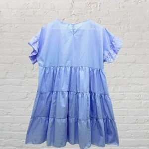 Boohoo Lavender Broderie Anglaise Eyelet Tiered Babydoll Dress 12 thumbnail 3