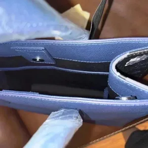 NWT MCM Aren Leather Tote Handbag Blue Camo thumbnail 10