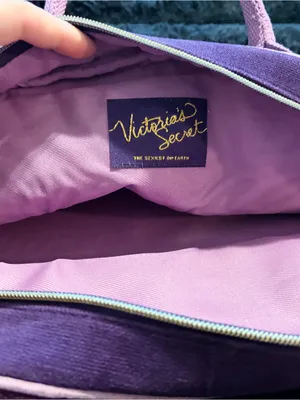 Victorias Secret Purple & Pink Heart Accent Women's Tote Bag thumbnail 8