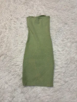 Edikted green strapless bodycon dress size xs thumbnail 2