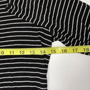 American Eagle Black Soft & Sexy Striped Rib Tee thumbnail 7