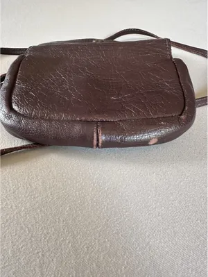 Vintage Brown Leather Mini Crossbody Purse Snap Closure Boho Small Bag thumbnail 6