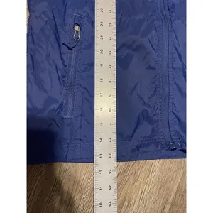 LL BEAN Women's Lightweight Windbreaker Small Nylon Rain Jacket Blue Hidden Hood thumbnail 5