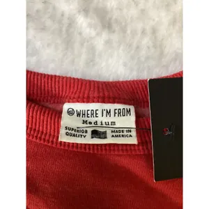 Where I'm From Sundays‎ Are For The Faithful Red Cropped Sweatshirt Medium NEW thumbnail 3