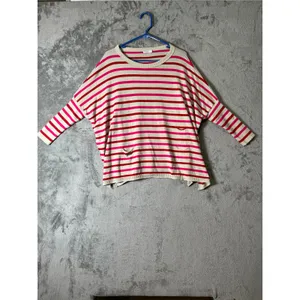 MERSEA‎ Catalina Crewneck Travel Poppy Stripe Pink Red Oversized Coastal Chic P thumbnail 2