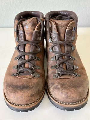 Eddie Bauer Women Waterproof Brown Leather Hiking Boots Sz 9.5 Vibram Sole Italy thumbnail 2