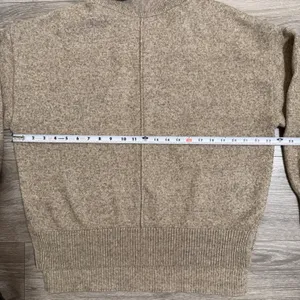 HM Womens Sweater S Oversized Beige Marl Turtleneck Wool‎ Blend Seam Detail thumbnail 7